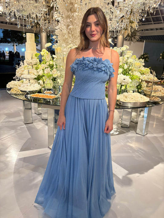 Vestido Blue Drapé SS