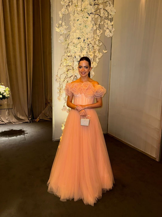 Vestido Apricot Rose