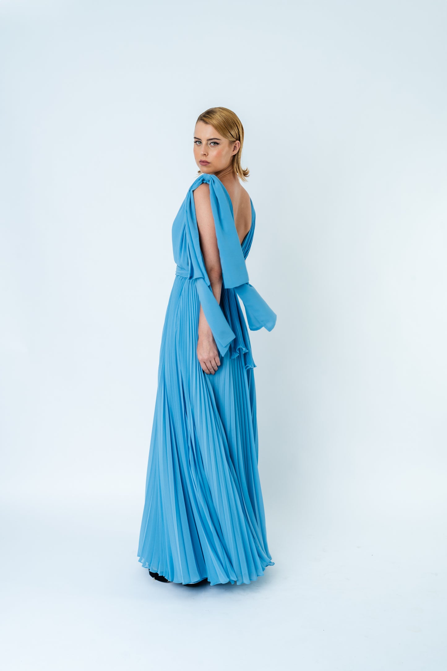Vestido Blue Plissé SS