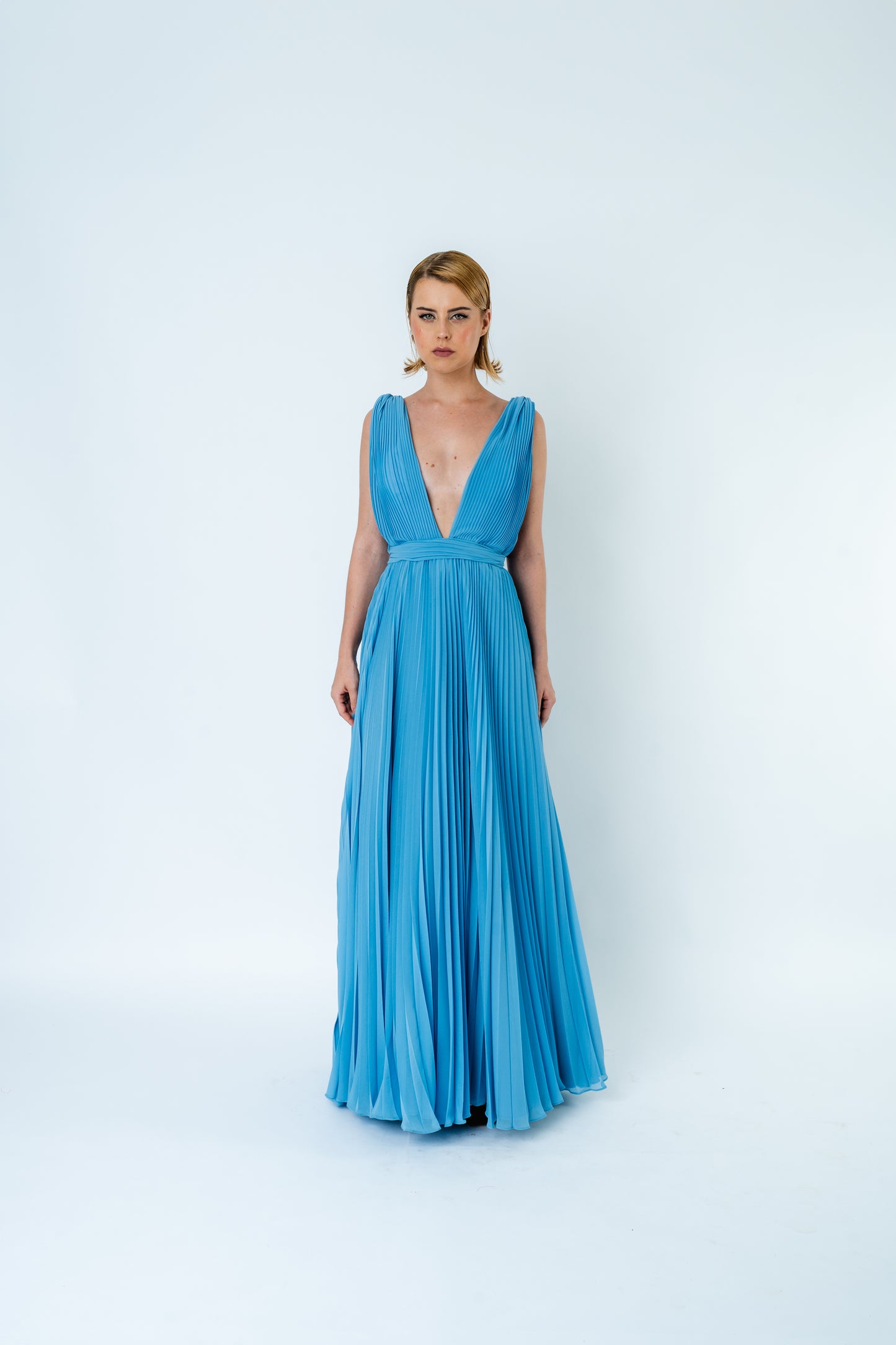 Vestido Blue Plissé SS
