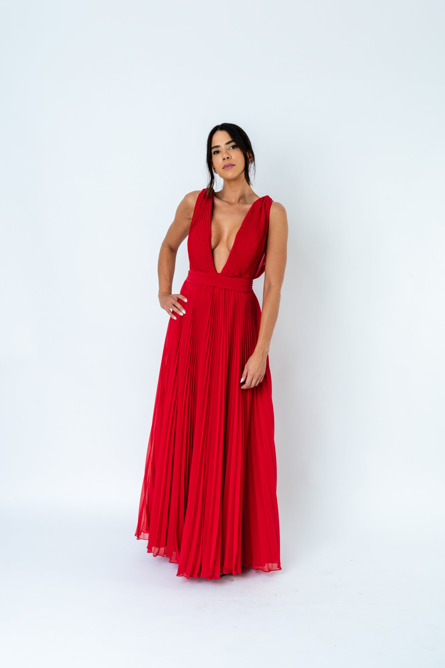 Vestido Red Plissé SS