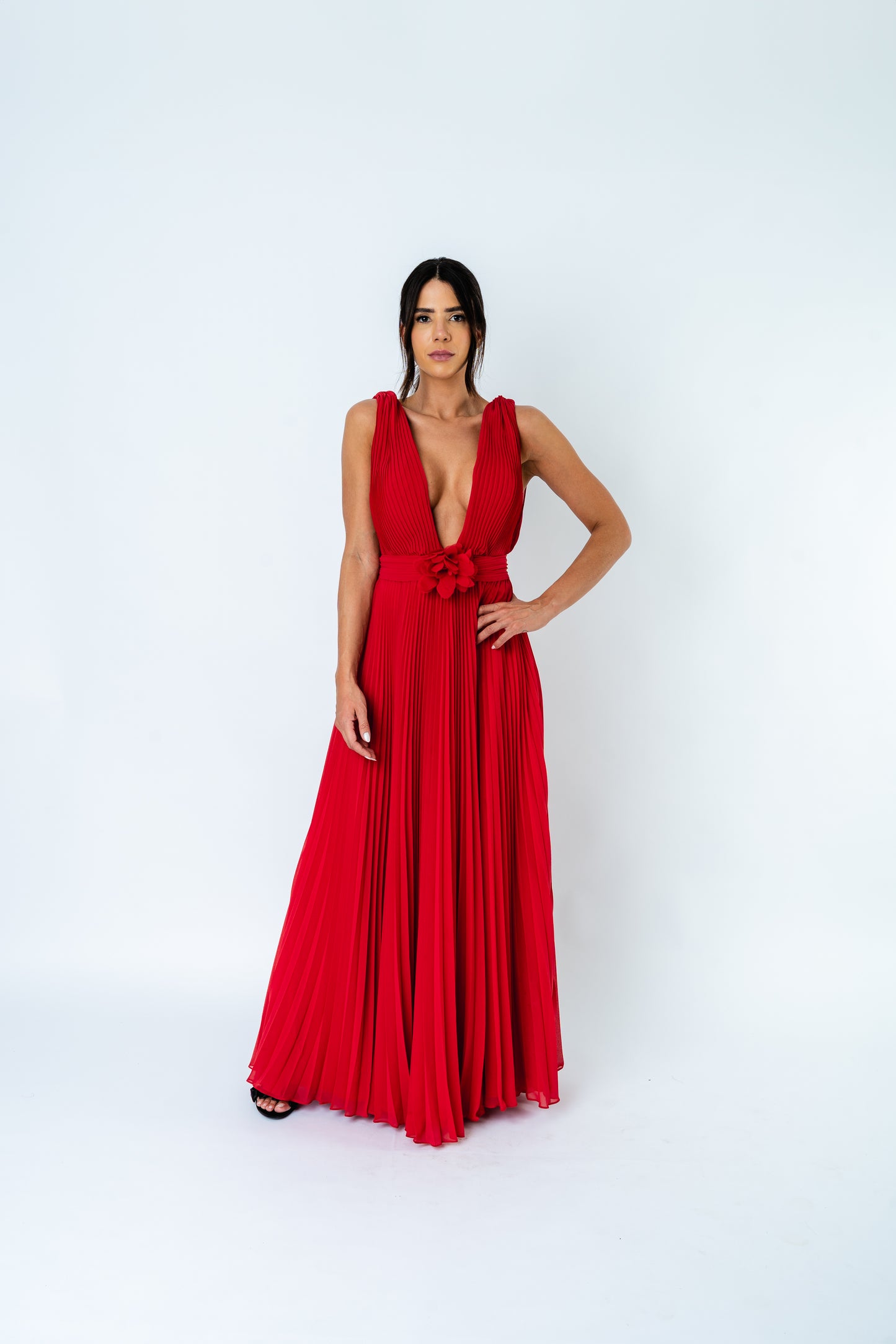 Vestido Red Plissé SS